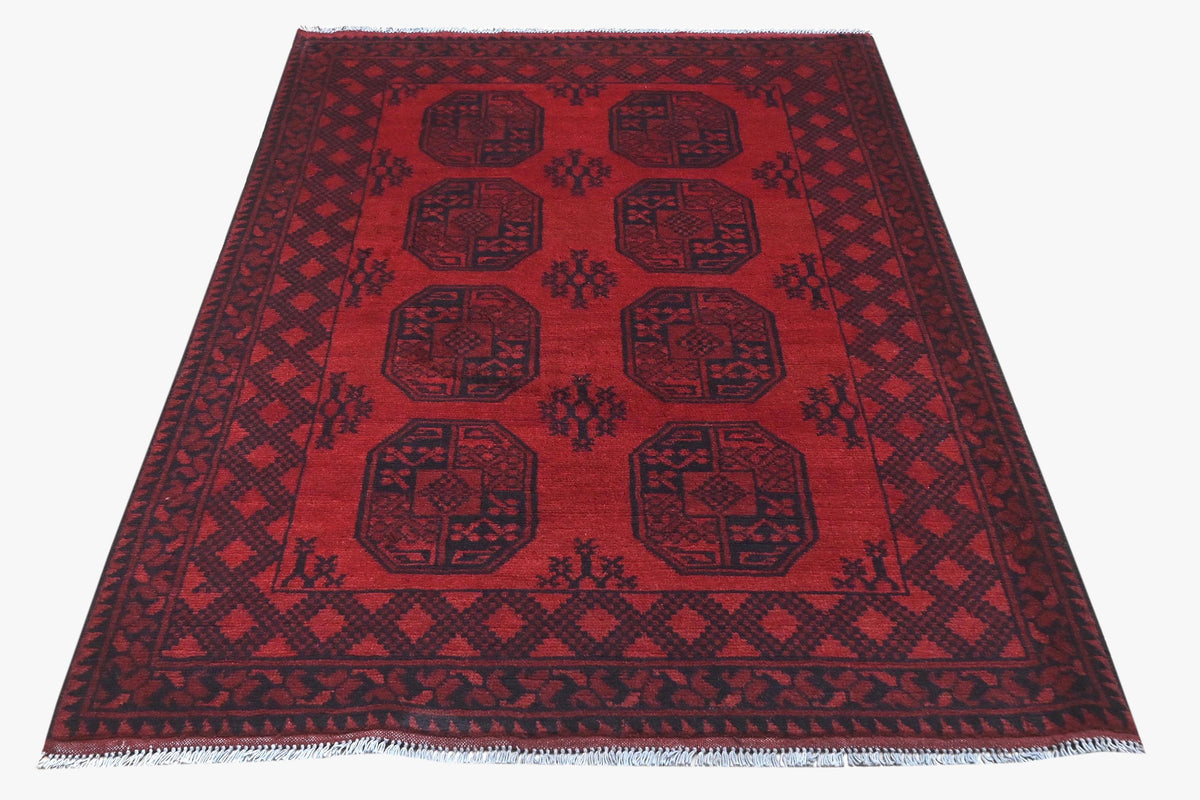 Red Afghan Rug 1.77m x 1.28m