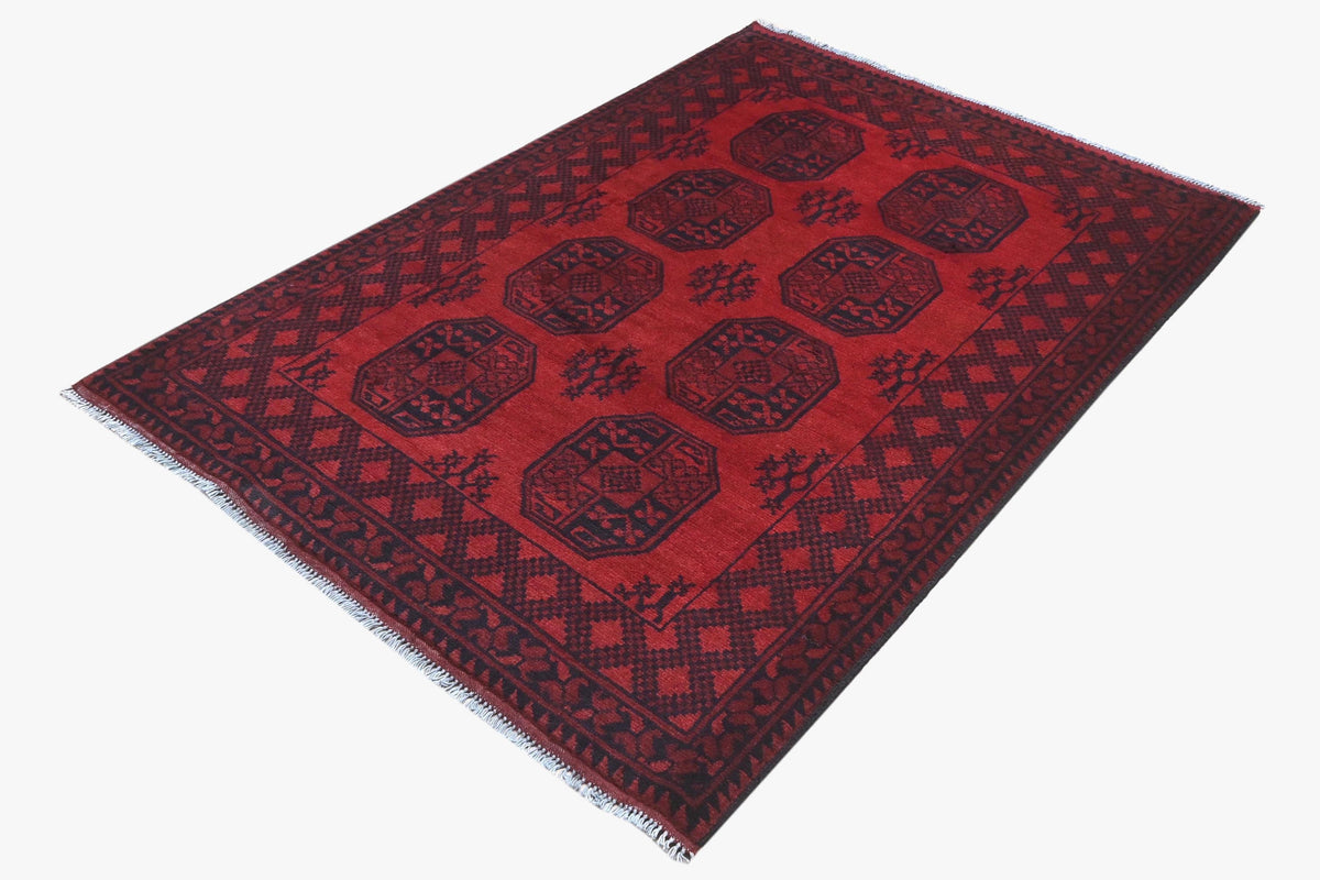 Red Afghan Rug 1.77m x 1.28m