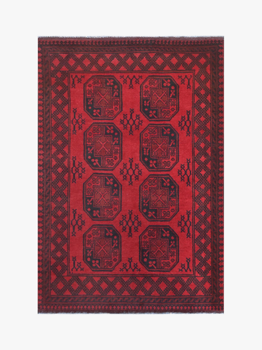 Red Afghan Rug 1.89m x 1.28m