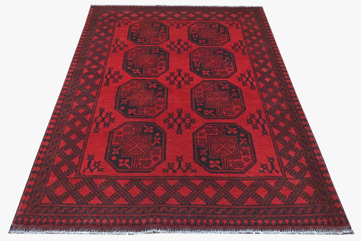 Red Afghan Rug 1.89m x 1.28m