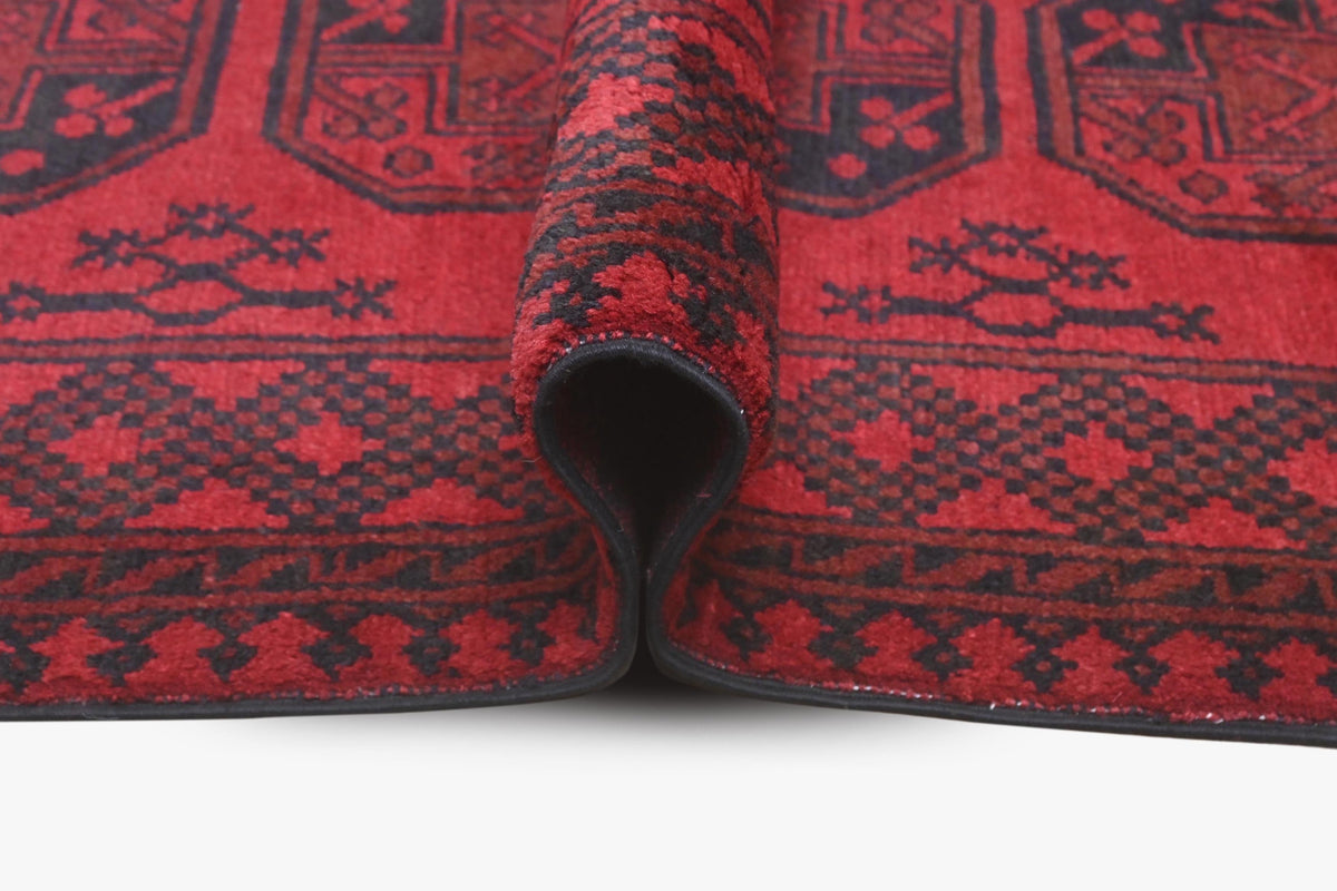 Red Afghan Rug 1.89m x 1.28m