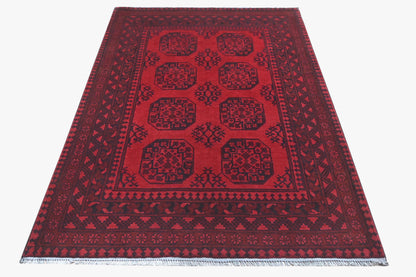 Red Afghan Rug 1.90m x 1.26m