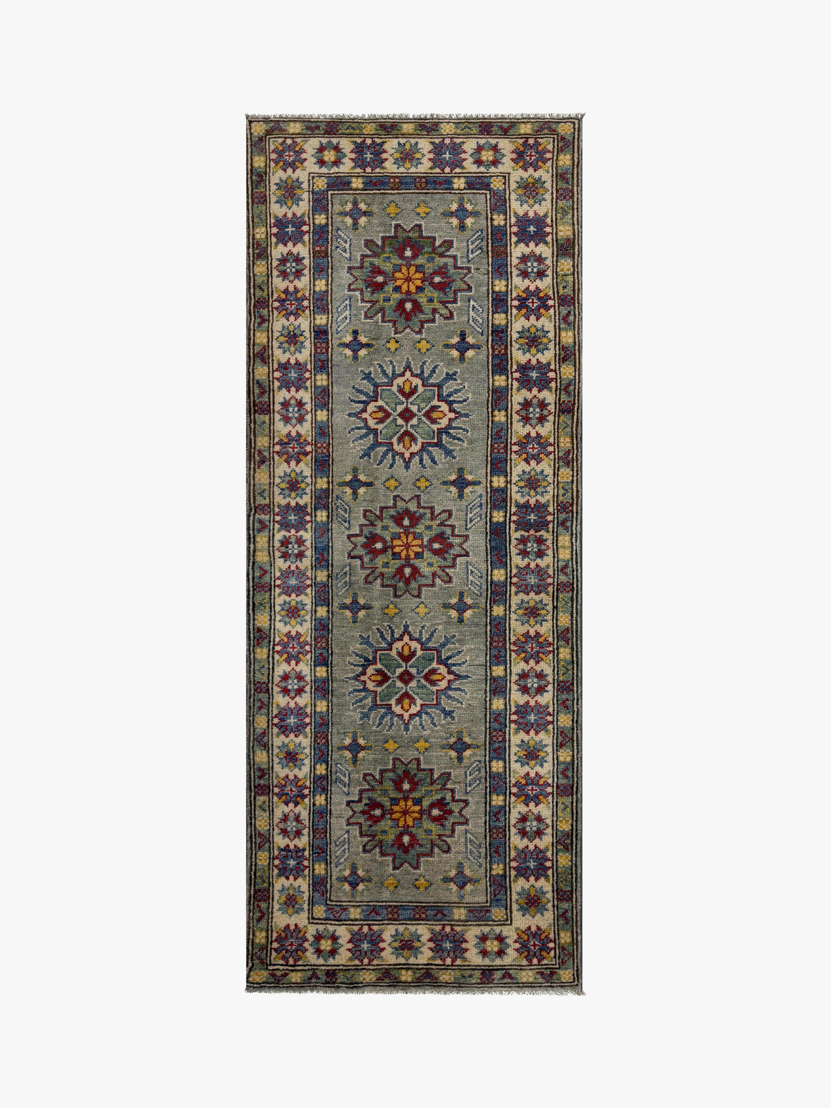 Kazak Grey Rug 1.79m x 0.61m