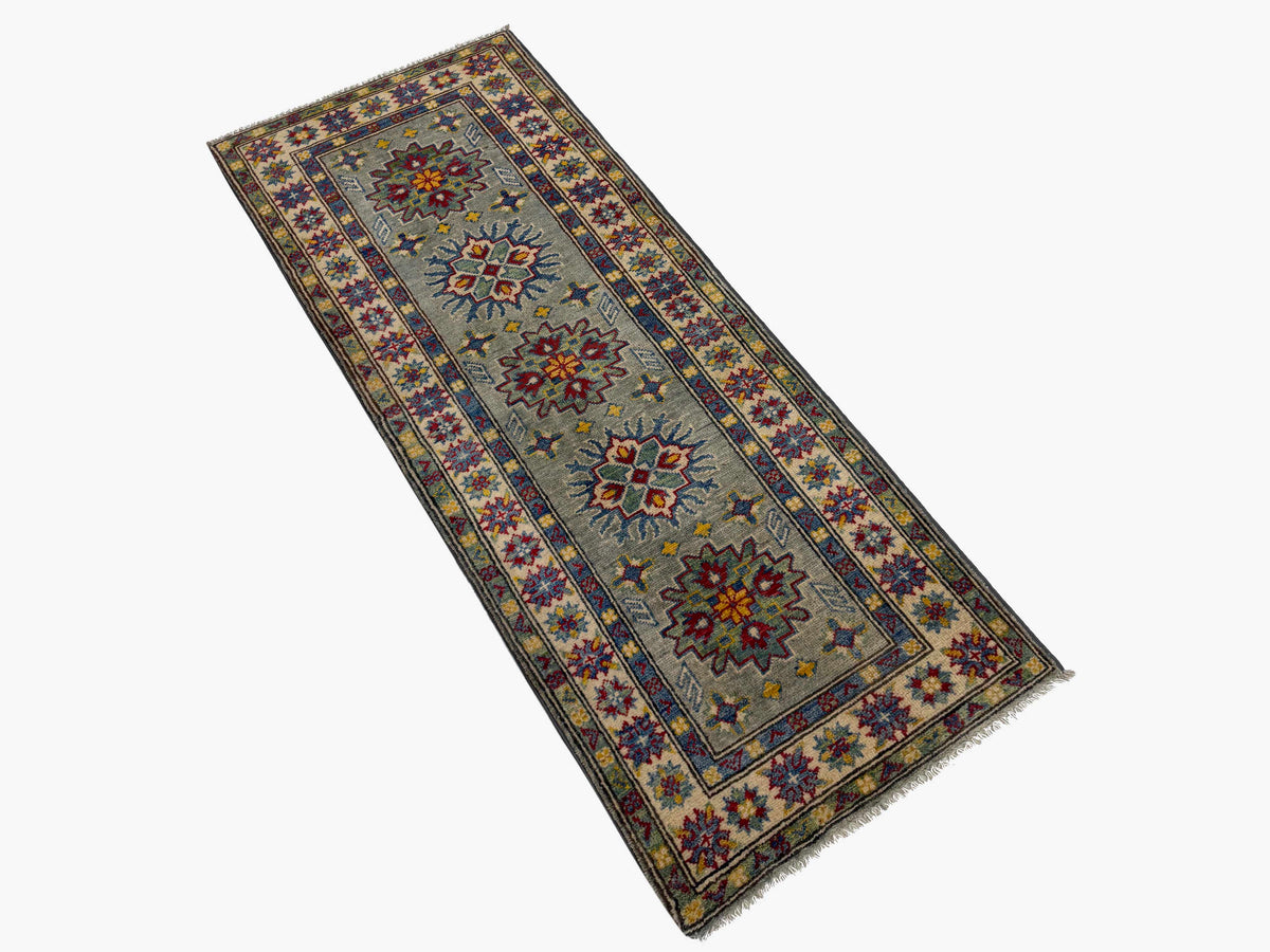 Kazak Grey Rug 1.79m x 0.61m