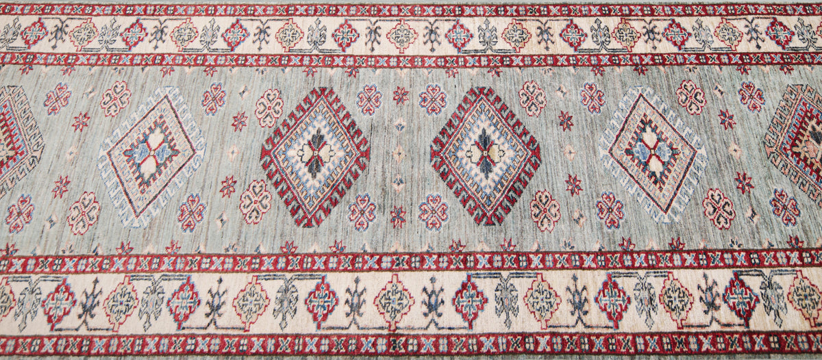 Supreme Kazak Green Rug 2.48m x 0.80m
