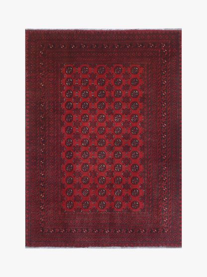 Red Afghan Rug 2.37m x 1.61m