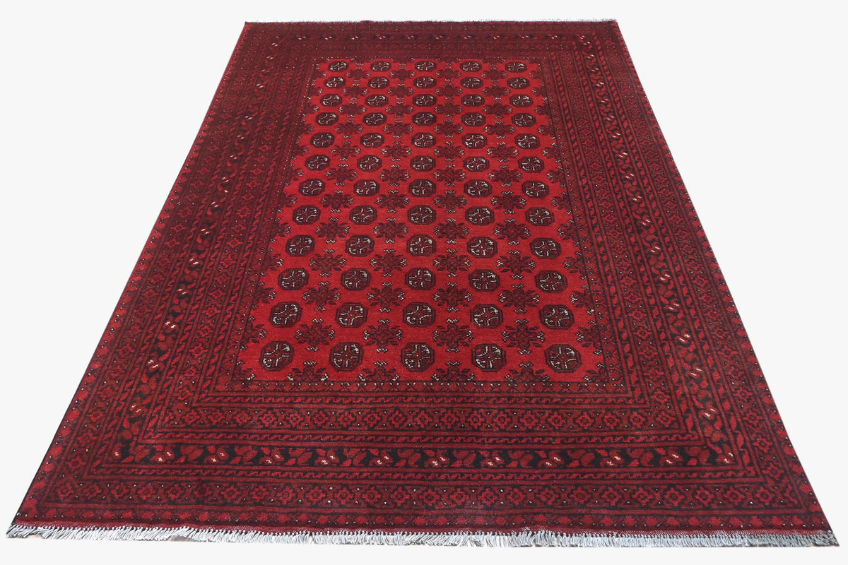 Red Afghan Rug 2.37m x 1.61m