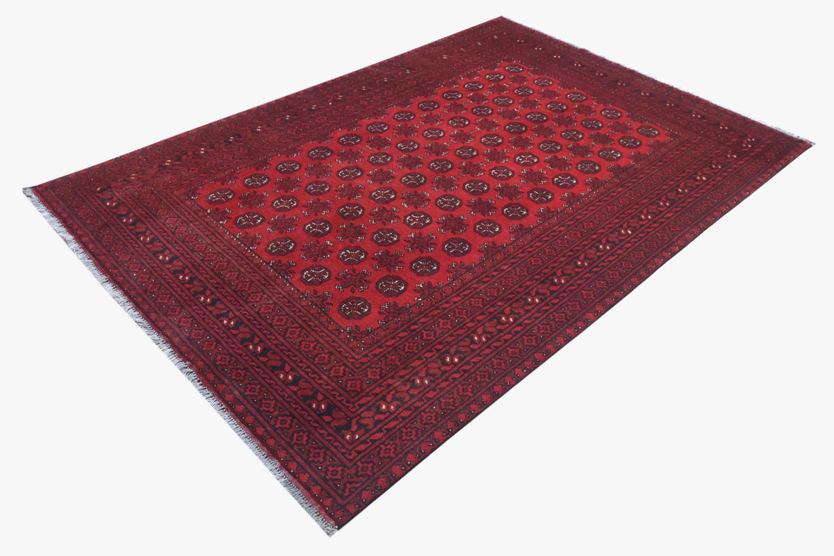 Red Afghan Rug 2.37m x 1.61m