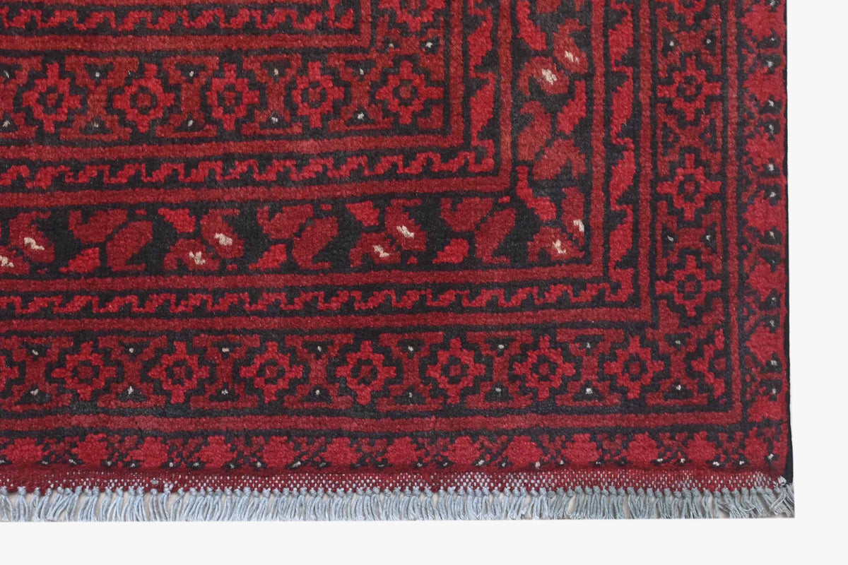 Red Afghan Rug 2.37m x 1.61m