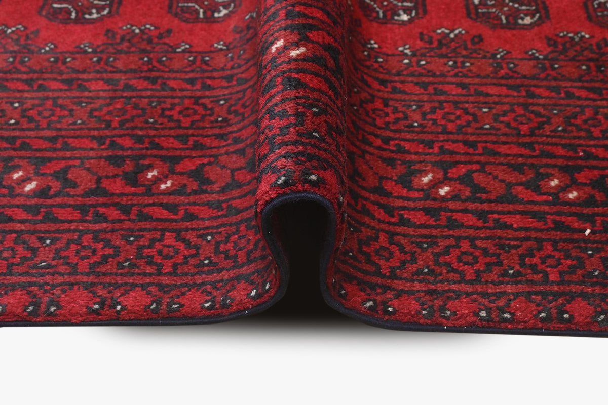 Red Afghan Rug 2.37m x 1.61m