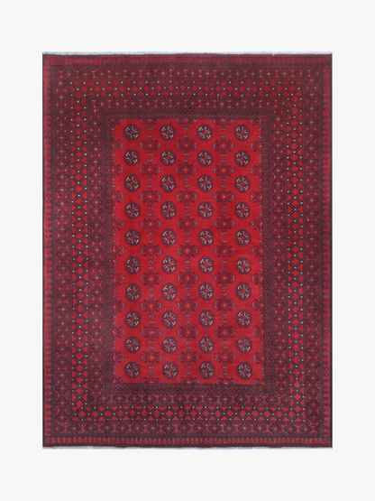 Red Afghan Rug 2.27m x 1.68m