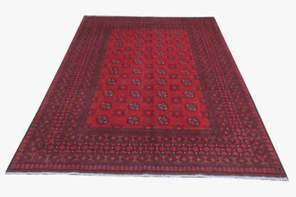 Red Afghan Rug 2.27m x 1.68m