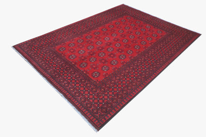 Red Afghan Rug 2.27m x 1.68m