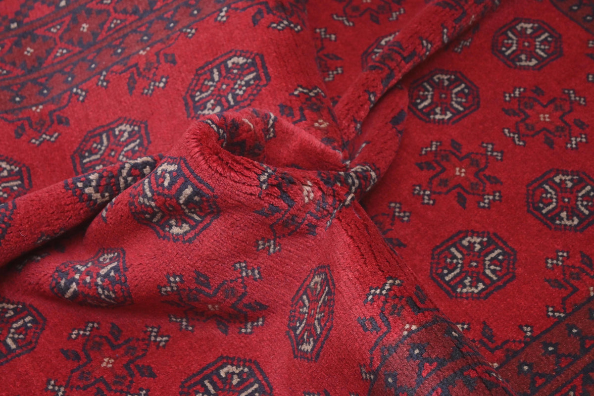 Red Afghan Rug 2.27m x 1.68m