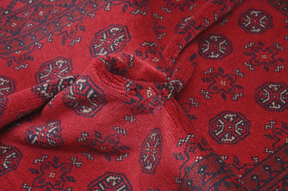 Red Afghan Rug 2.27m x 1.68m
