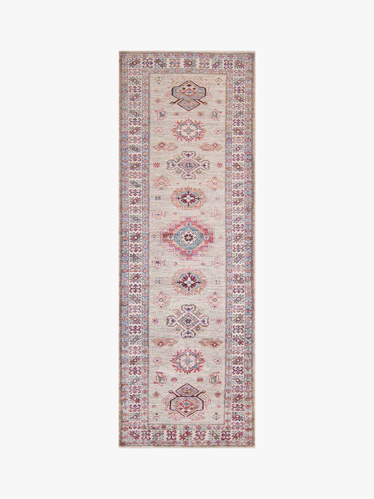 Supreme Kazak Grey Rug 2.56m x 0.86m