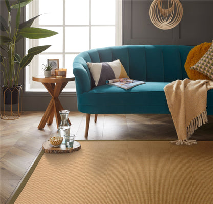 Swinton Sisal Jute Boucle Green Rug - Esselle Home