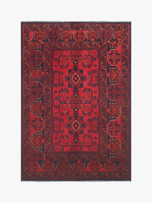 Khal Mohamadi Red Rug 1.00m x 1.48m