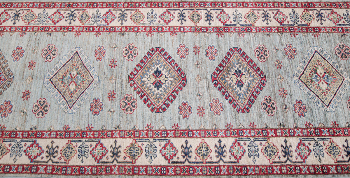 Supreme Kazak Green Rug 2.56m x 0.82m