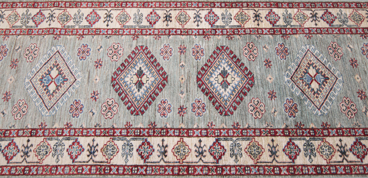 Supreme Kazak Green Rug 2.48m x 0.78m