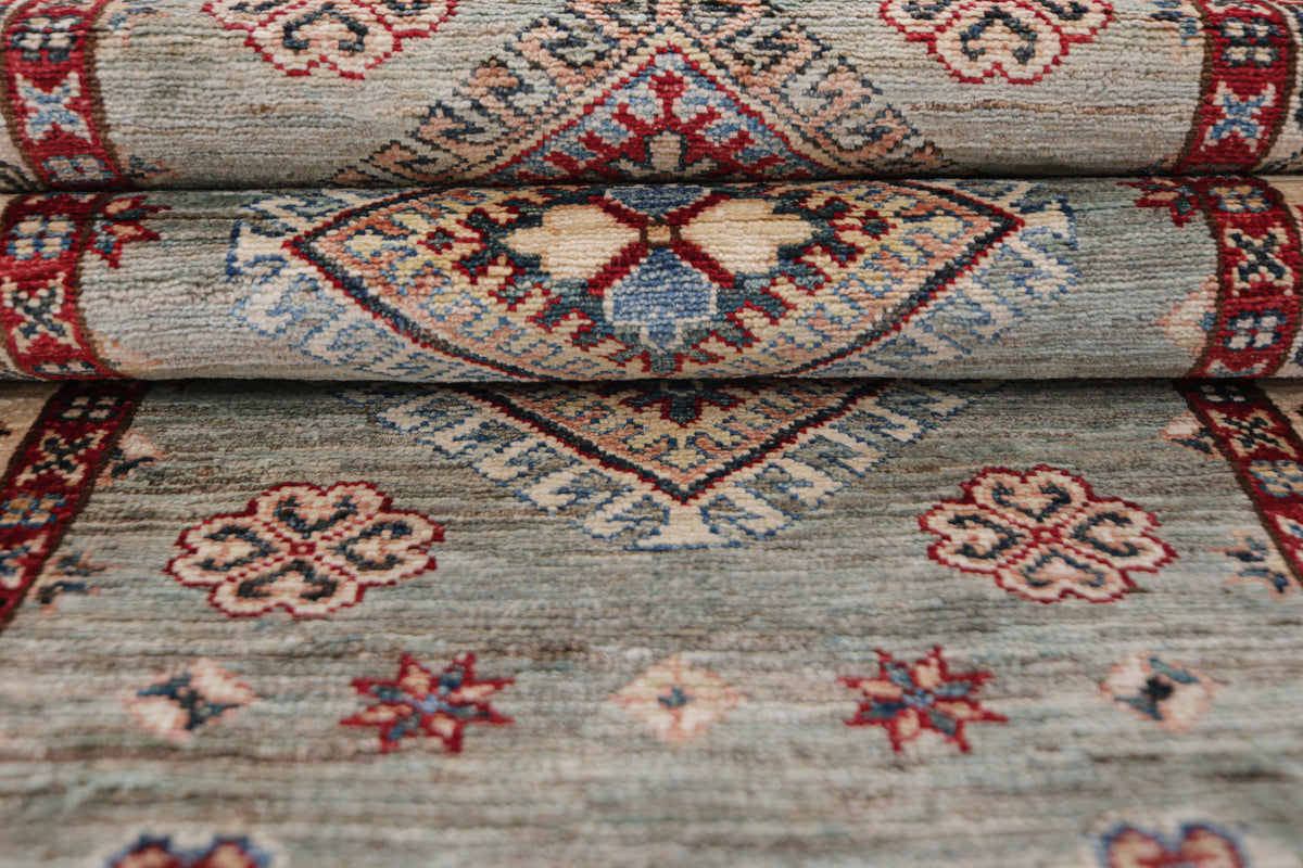 Supreme Kazak Green Rug 2.48m x 0.78m