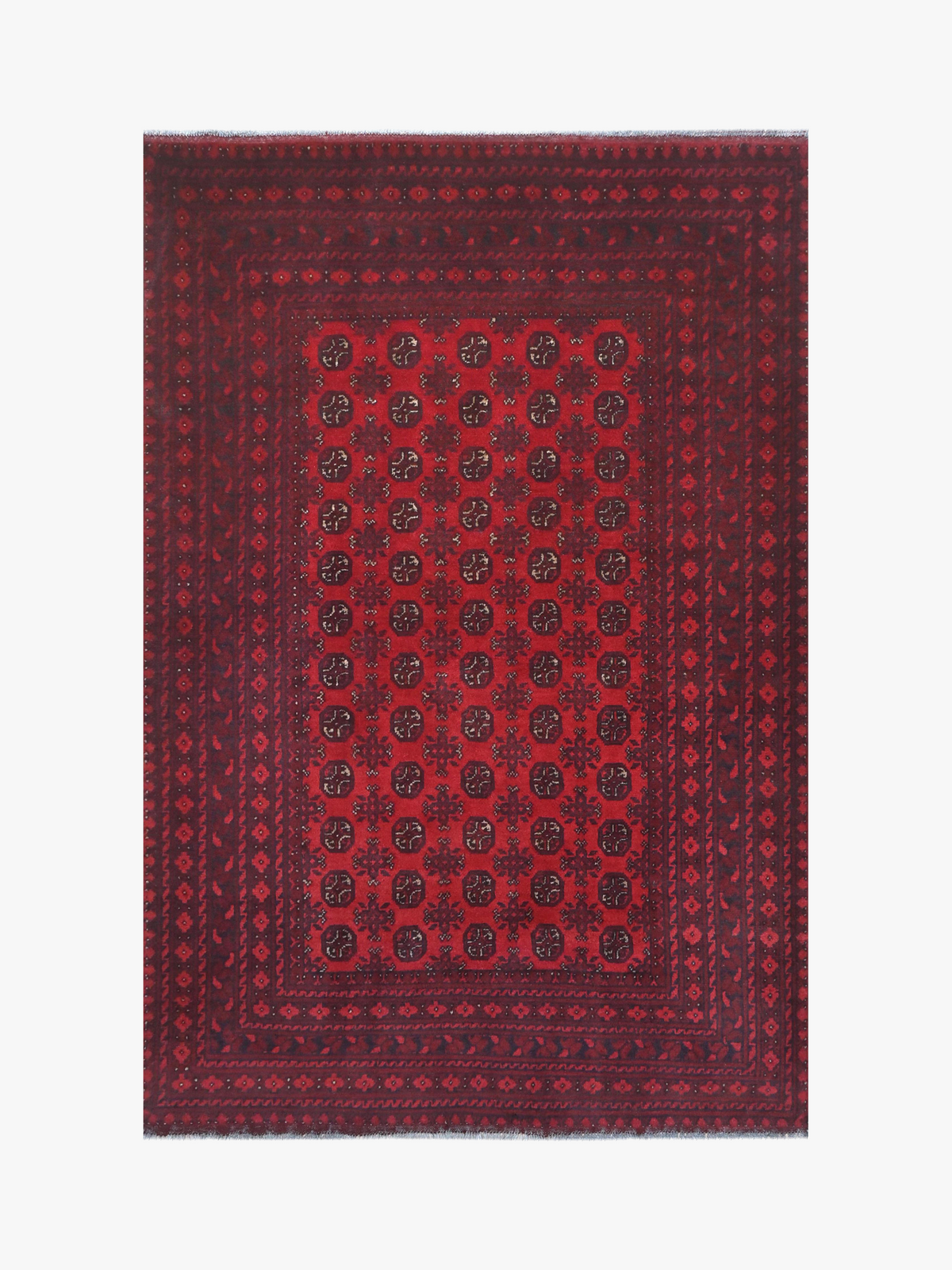 Red Afghan Rug 2.63m x 1.62m