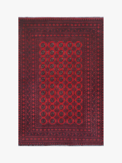 Red Afghan Rug 2.63m x 1.62m