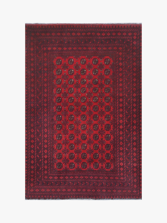 Red Afghan Rug 2.63m x 1.62m