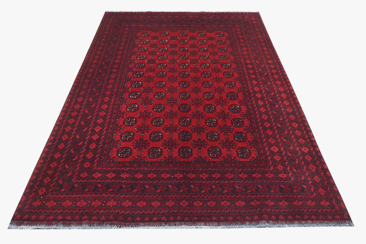Red Afghan Rug 2.63m x 1.62m