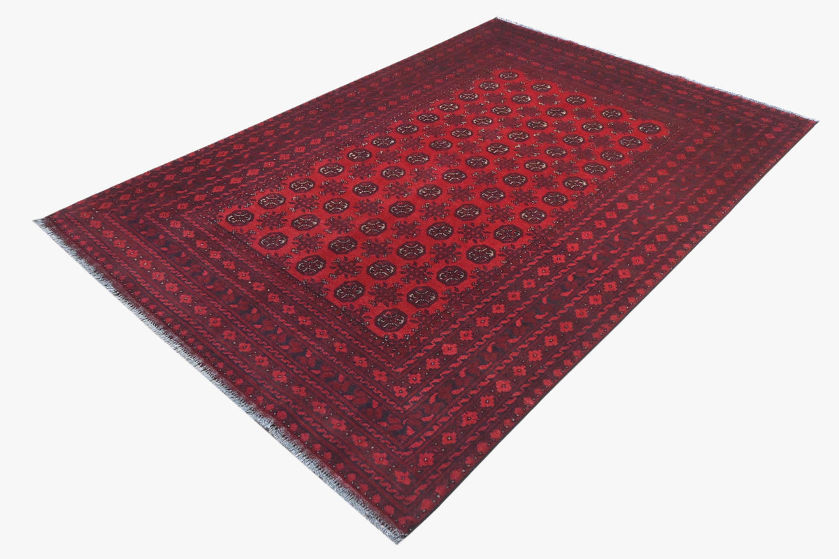 Red Afghan Rug 2.63m x 1.62m