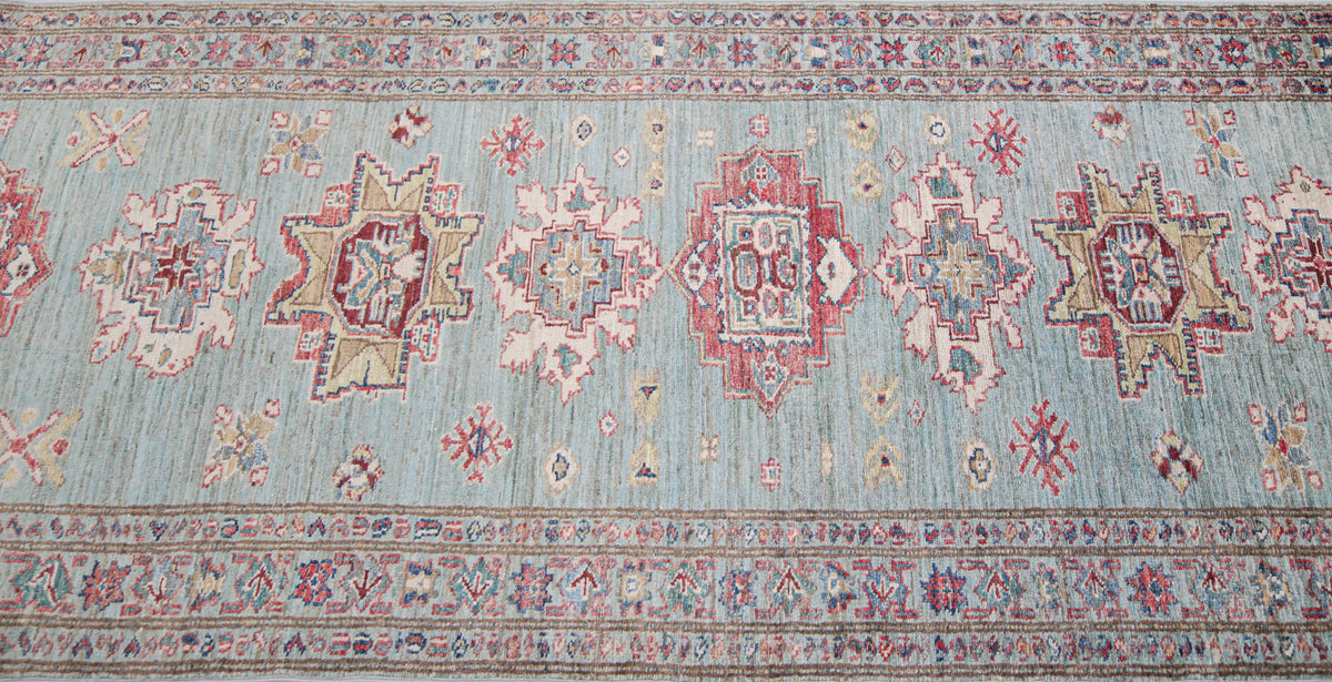 Supreme Kazak Green Rug 2.37m x 0.82m