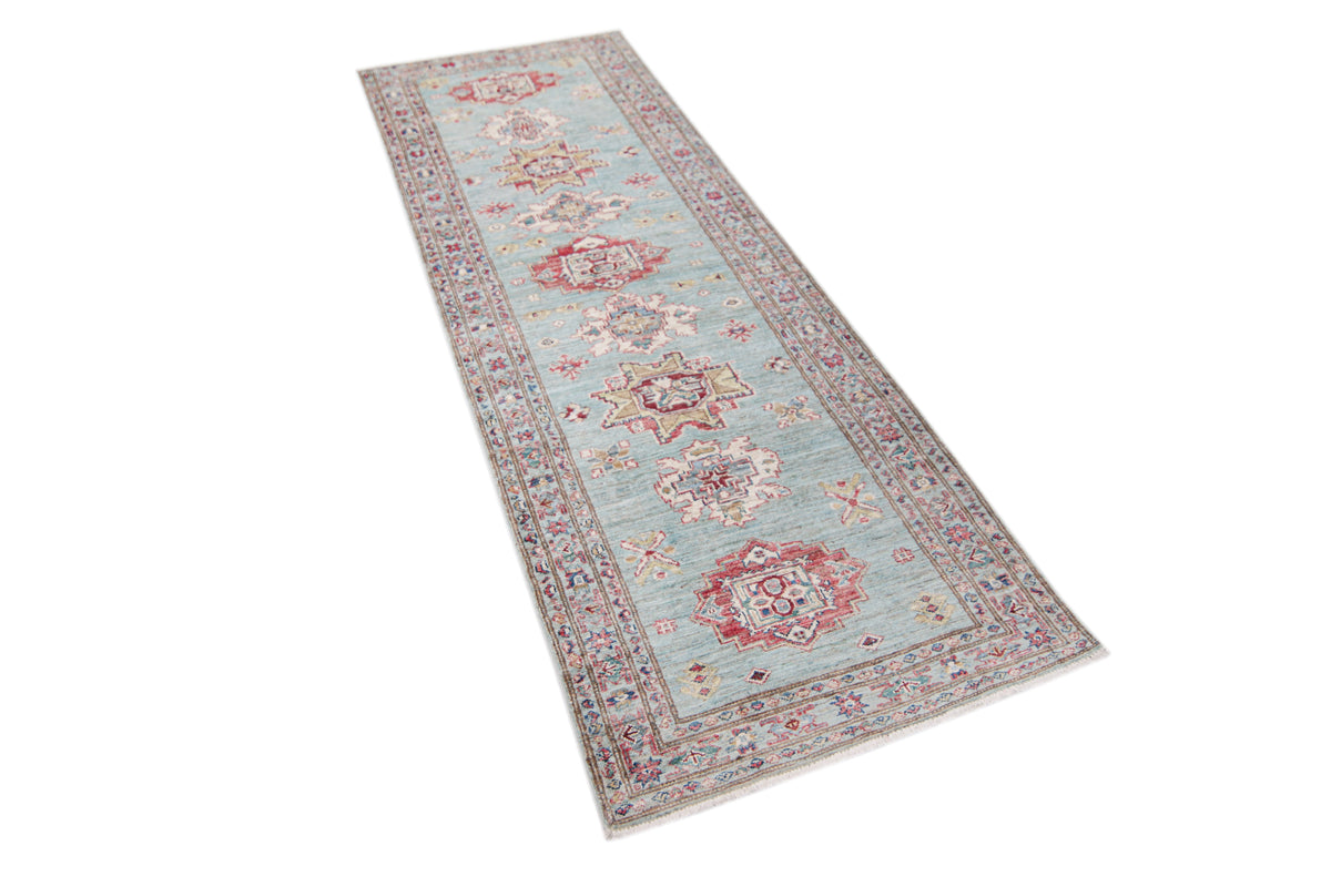 Supreme Kazak Green Rug 2.37m x 0.82m