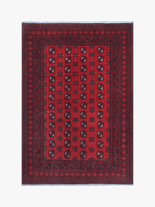 Red Afghan Rug 2.38m x 1.63m