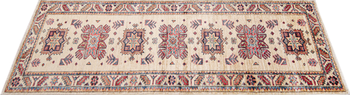 Supreme Kazak Ivory Rug 1.85m x 0.64m