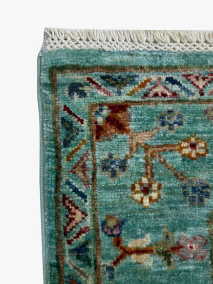 Sultani Green Rug 1.53m x 1.01m