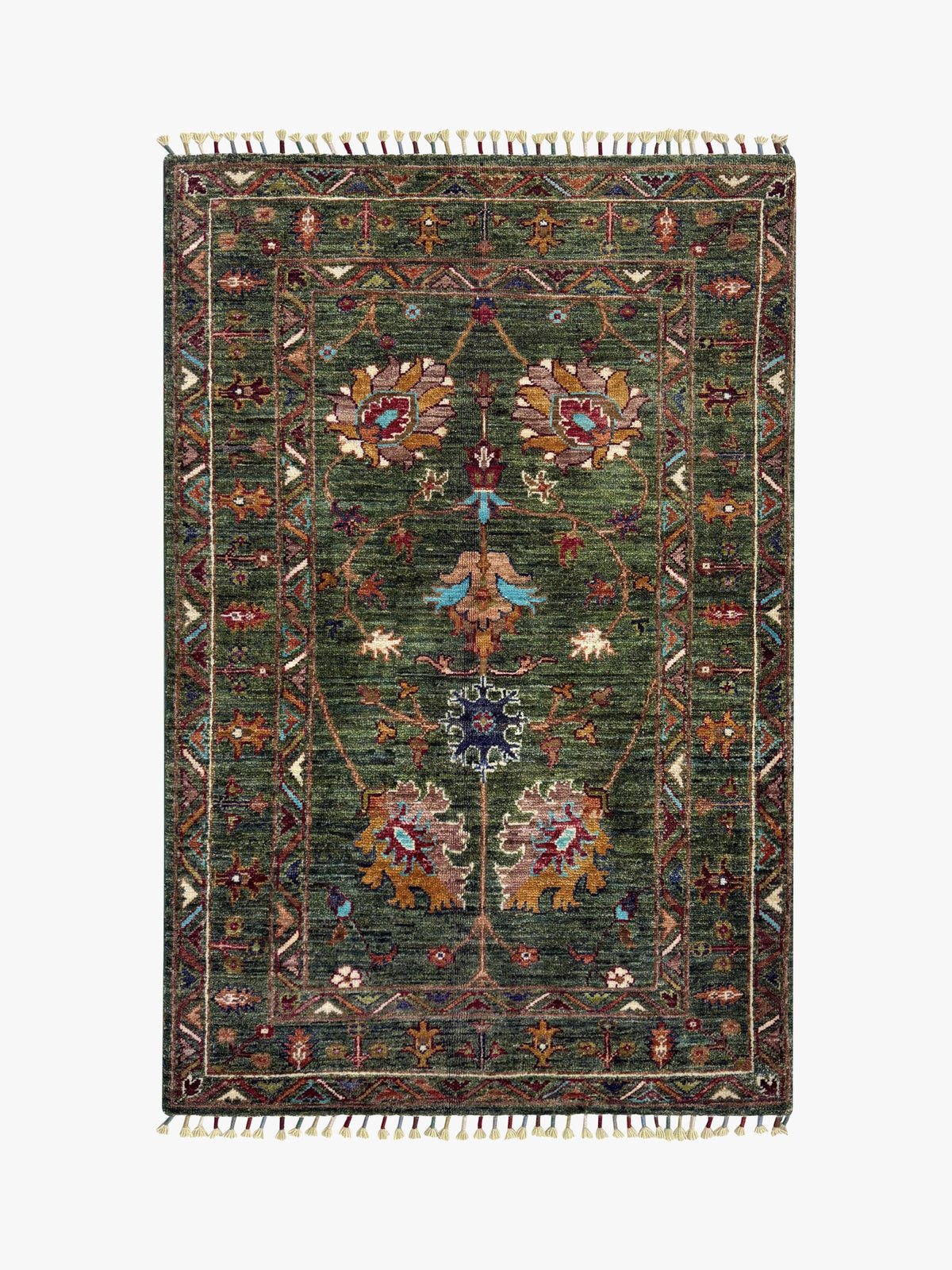 Sultani Green Rug 1.30m x 0.80m