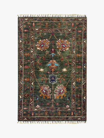 Sultani Green Rug 1.30m x 0.80m