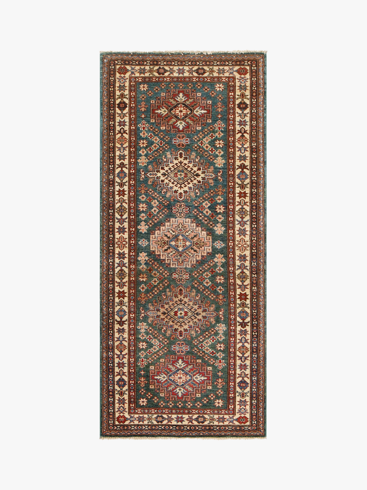 Supreme Kazak Green Rug 1.80m x 0.74m