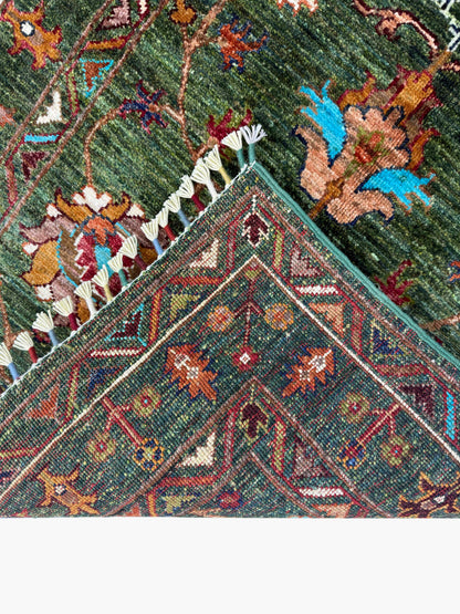 Sultani Green Rug 1.30m x 0.80m