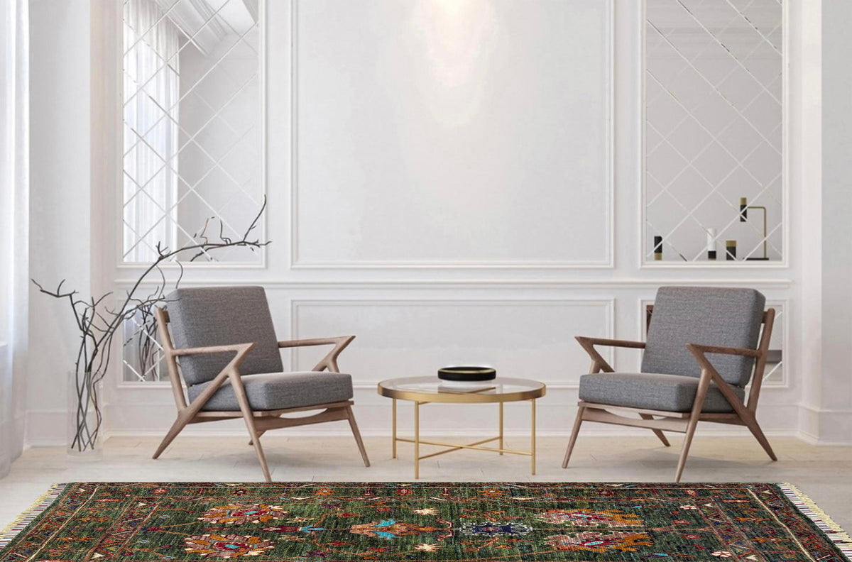 Sultani Green Rug 1.30m x 0.80m