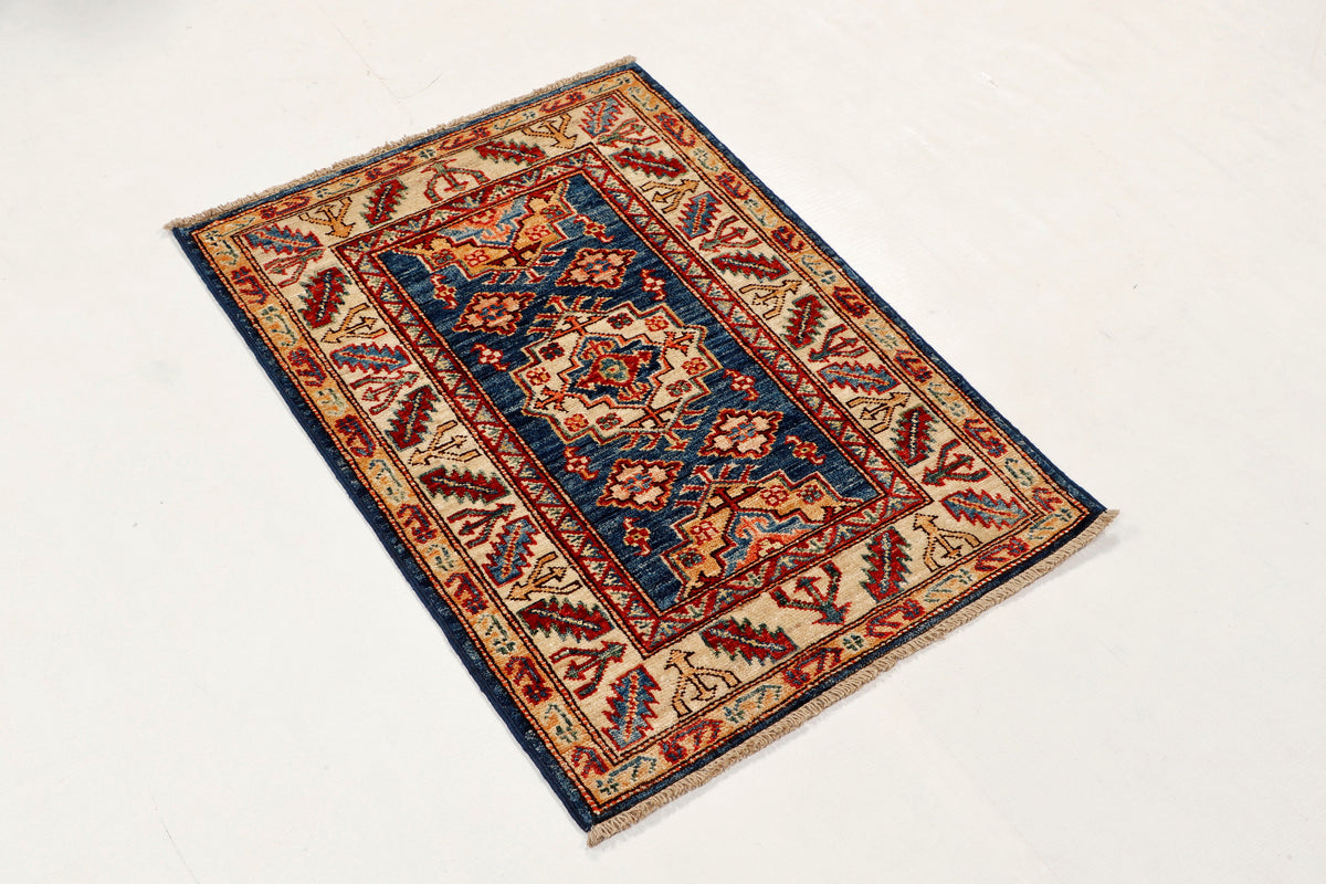 Supreme Kazak Blue Rug 0.85m x 0.61m