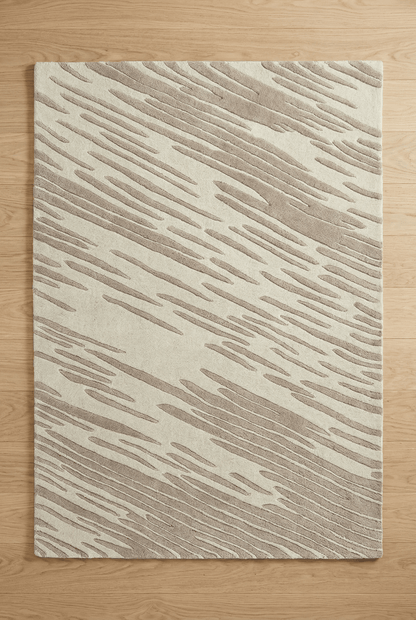 Aura Storm Natural / Grey Rug - Esselle Home