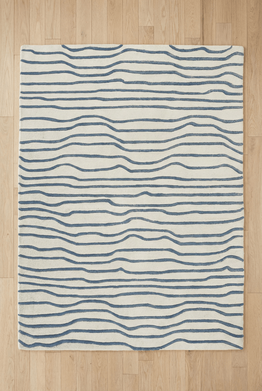 Aura Dune Blue Rug - Esselle Home