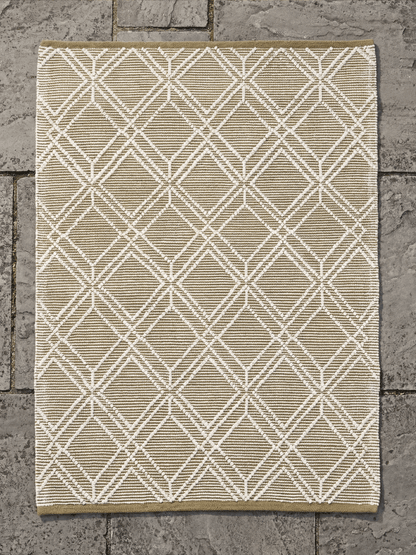 Blenheim Diamond 100% Pet 160x230cm Olive Rug - Esselle Home