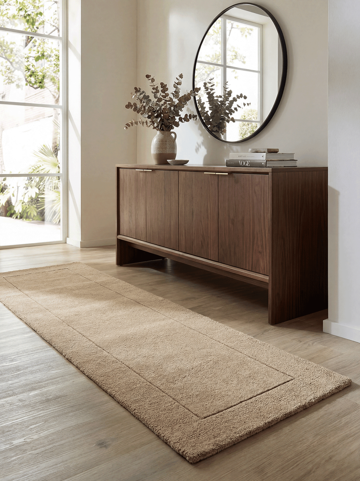 Esme Wool Stone Rug and Runner