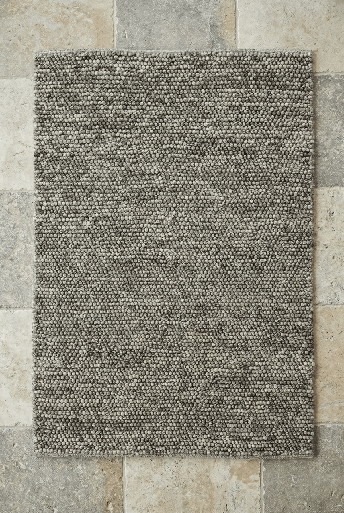 Delilah Wool Pebble Mottled Grey Rug - Esselle Home