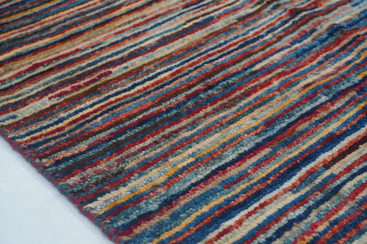 Stripe Gabbeh Multi Rug 1.96m x 1.45m