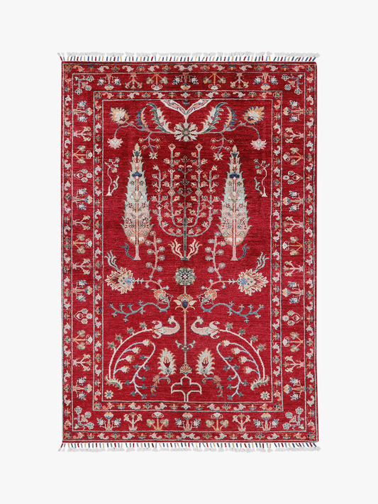 Pictorial Grove Red Rug