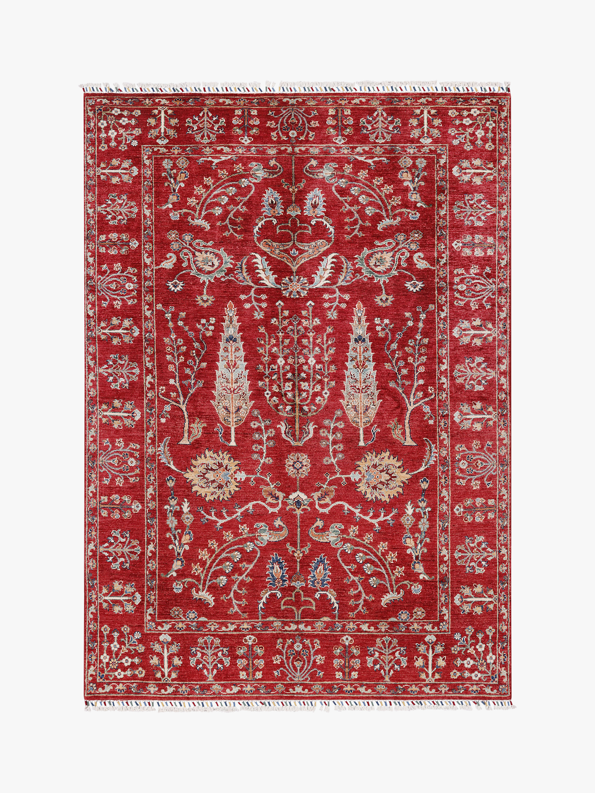 Pictorial Grove Red Rug