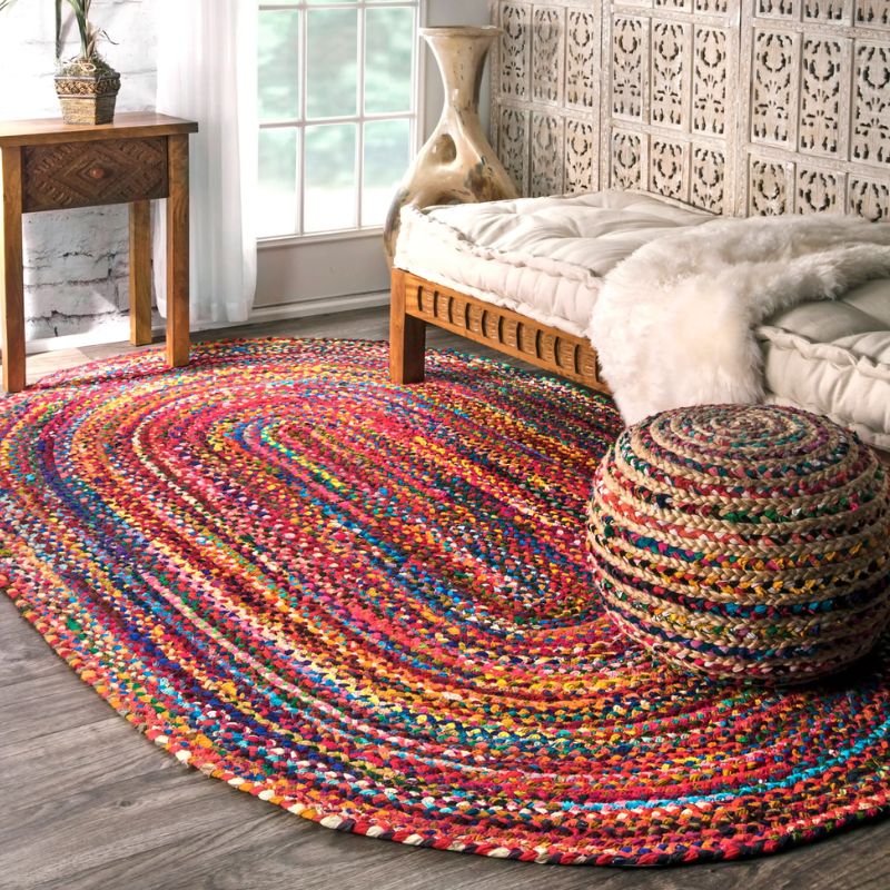 Rugs USA Bohemian Chindi Braided Rug